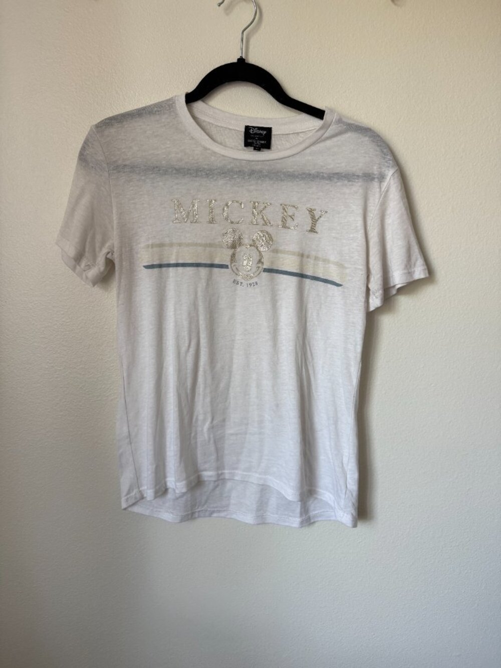 David Lerner Disney Mickey Mouse Graphic Boyfriend T Shirt M